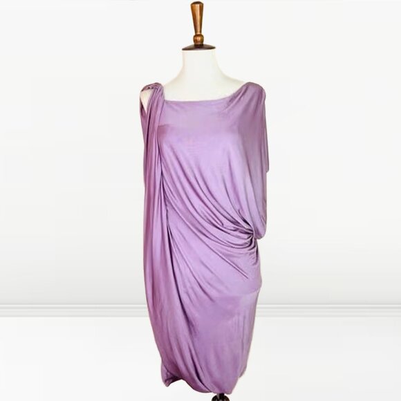 YIGAL AZROUEL draped cocktail dress in lilac size US10 - Picture 1 of 4